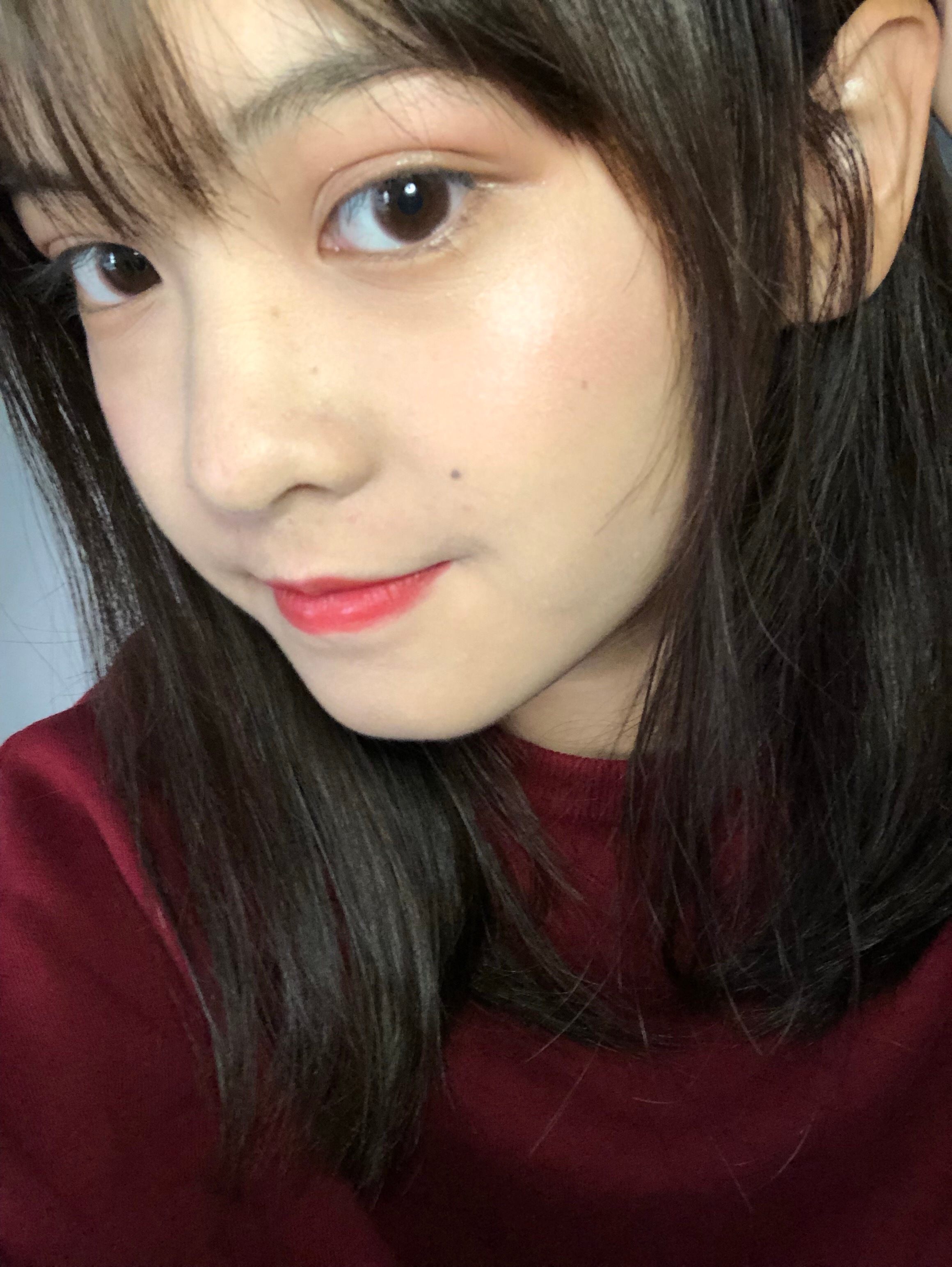  给大家分享一下我平安夜的妆 第一次�...