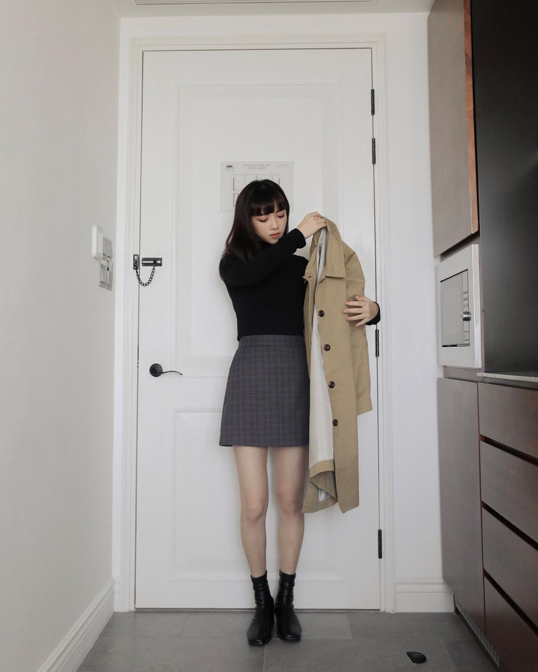  work coat米黃短版補貨了( 