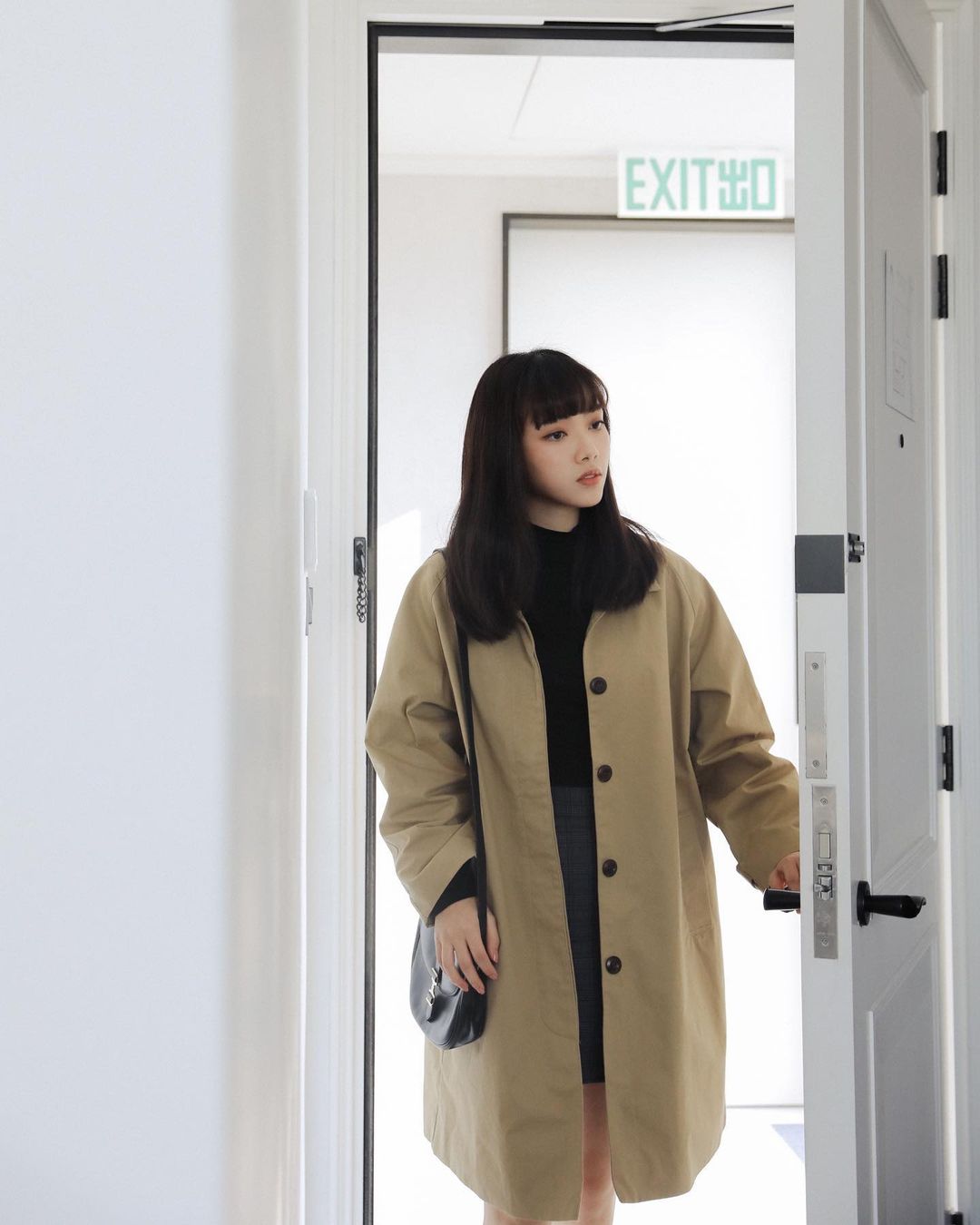  work coat米黃短版補貨了( 
