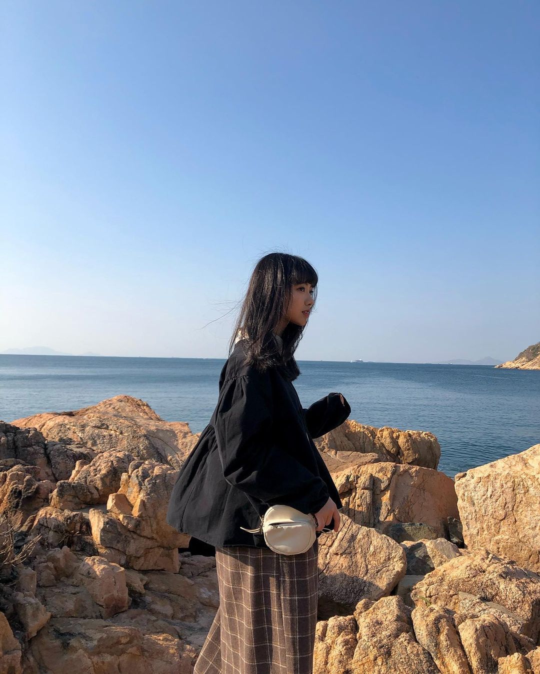  到海邊走走～
然後遇上被摸頭就會咪�...