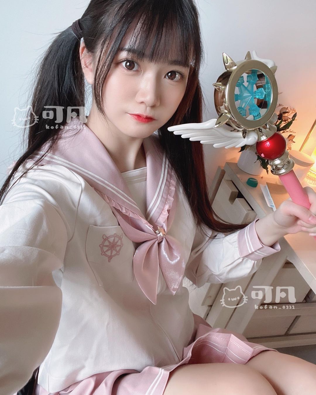  庫洛魔法使聯名的制服✡️
拿著法杖�...