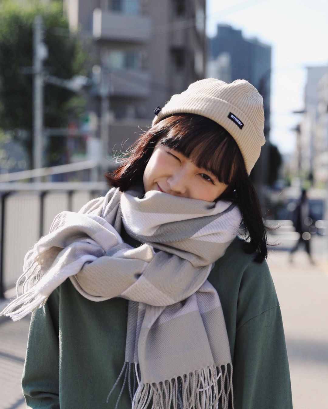  淡草綠示範中～