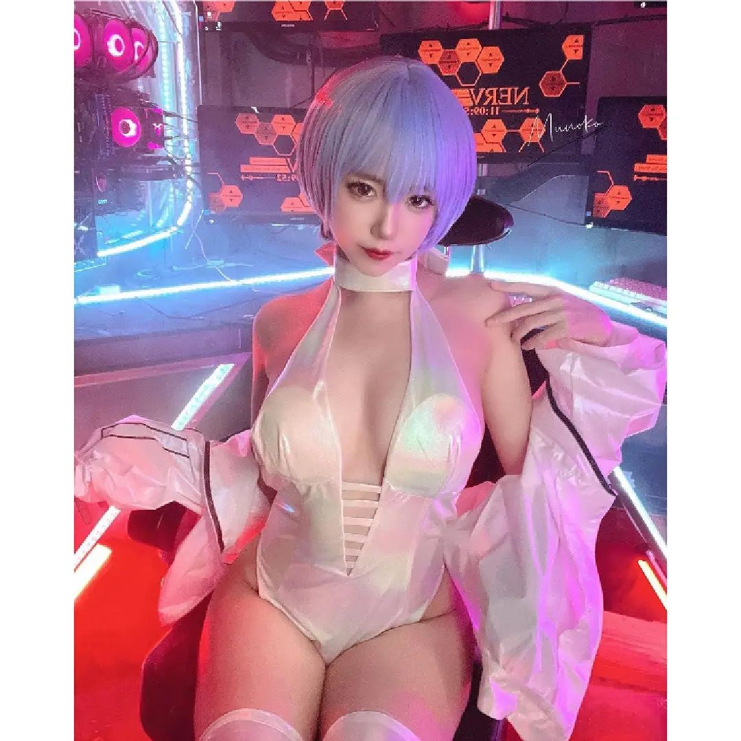  #Anime #cosplay #evangelion #rei #ayanami #swimsui...