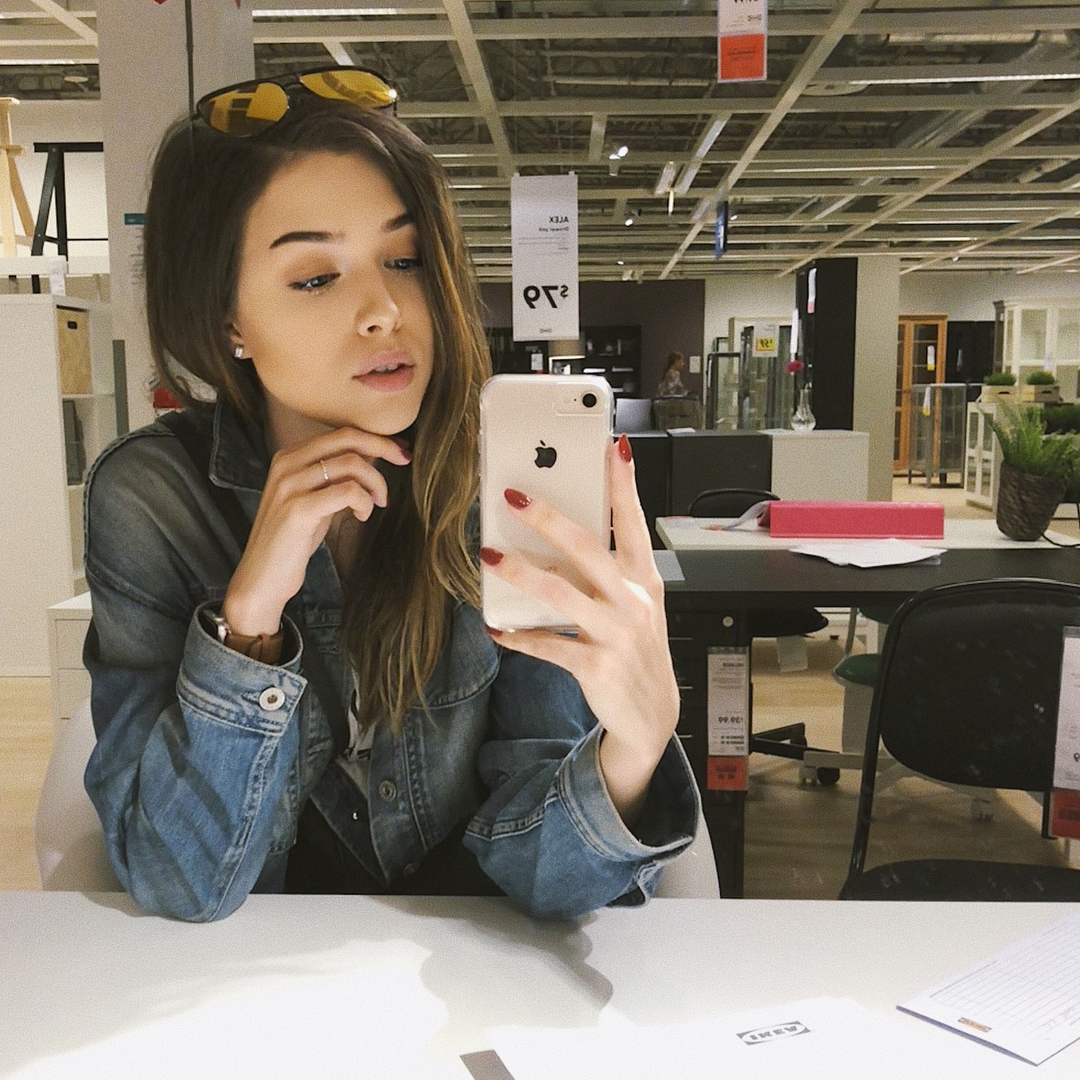 Testing the lighting at IKEA, of course. 