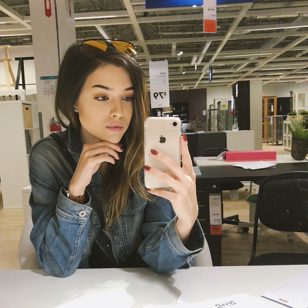  Testing the lighting at IKEA, of course. 