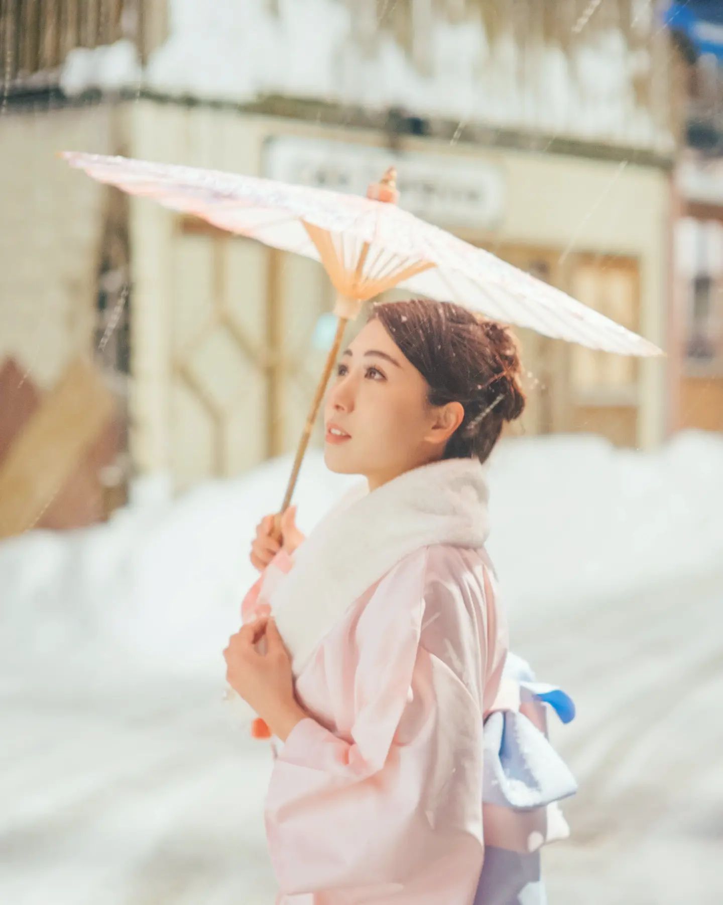  那時拍攝《雪國物語》系列，
北海道�...
