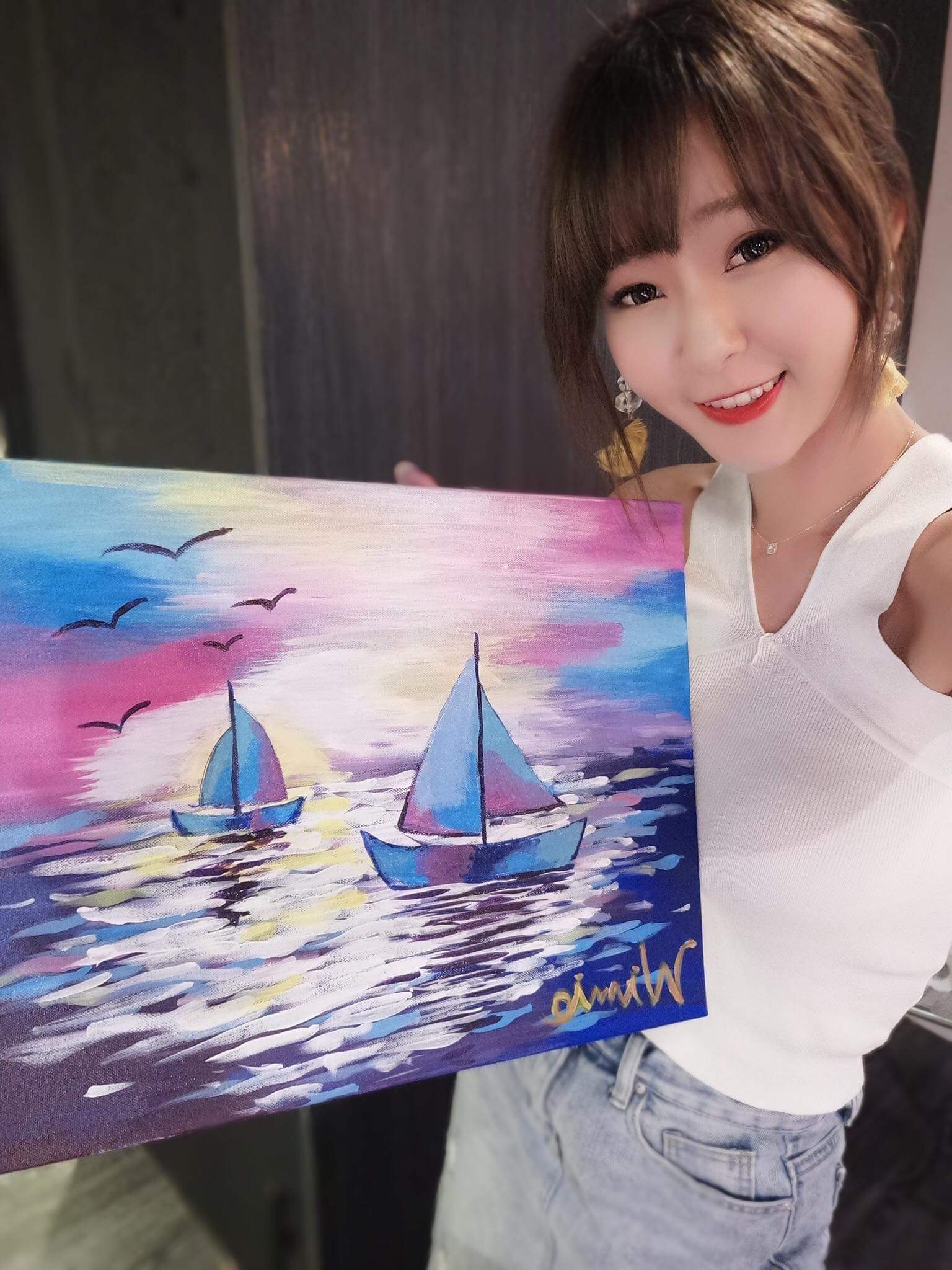  氣質女神 小雪與莊溫妮在 Paint 2ez