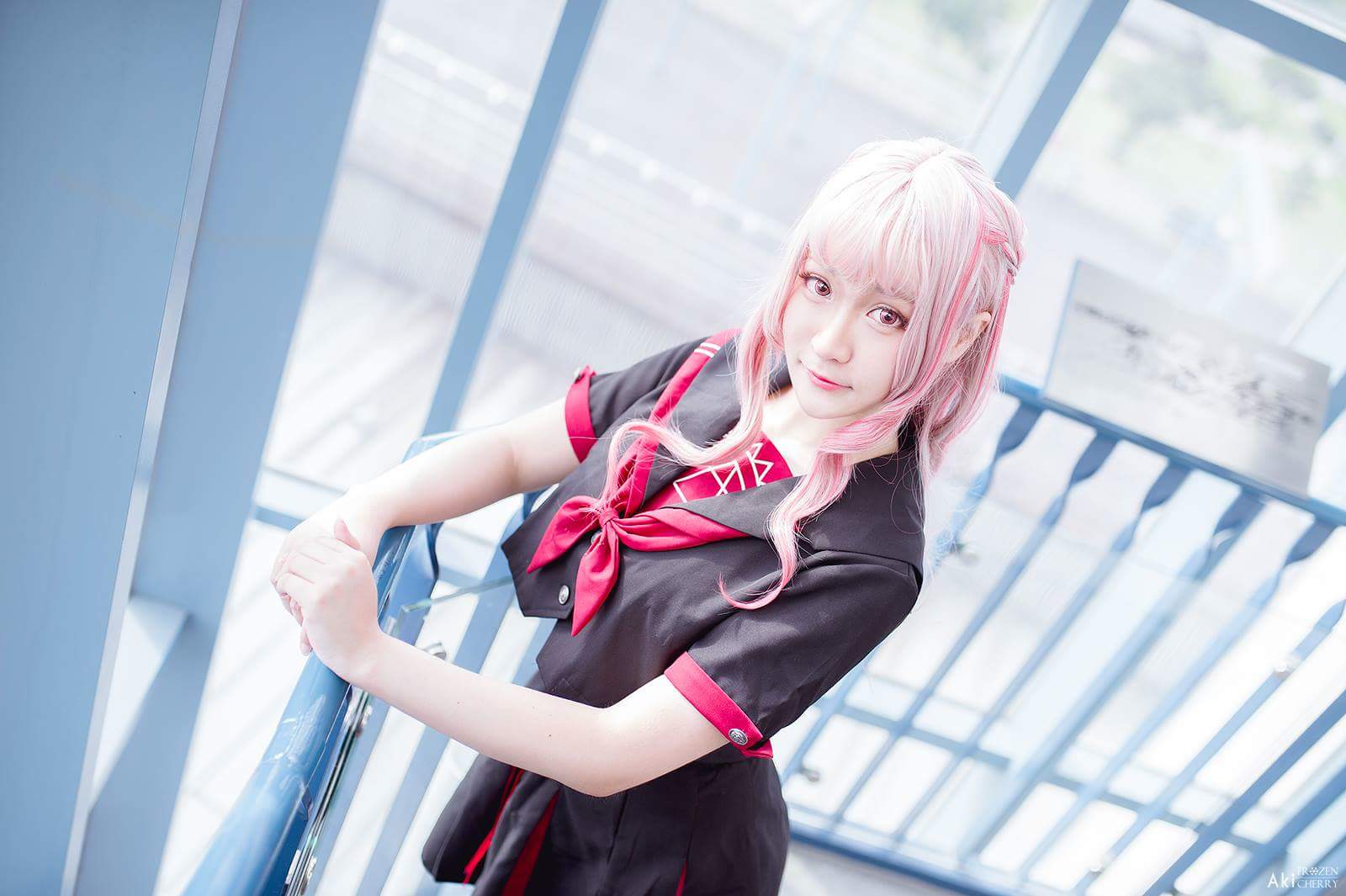  Aki 冰冷櫻桃魔法陣水手服少女 Model / �...