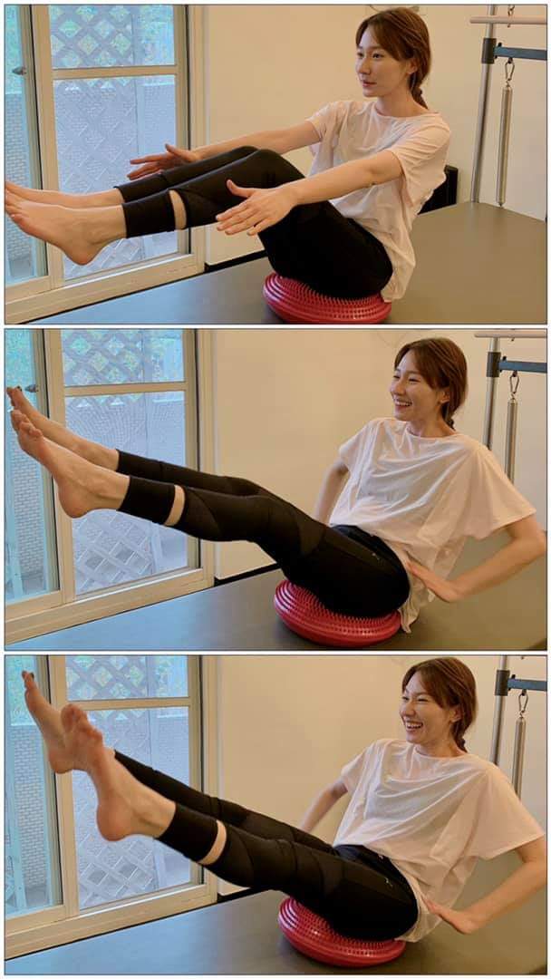  Jaline 葉羿君坐在會移動的軟墊上⋯超�...