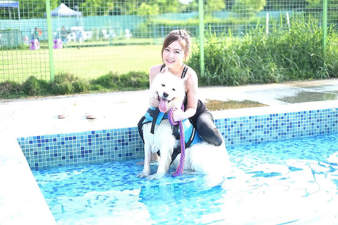  明明係 @buji_samoyed 游水，點解我仲攰�...