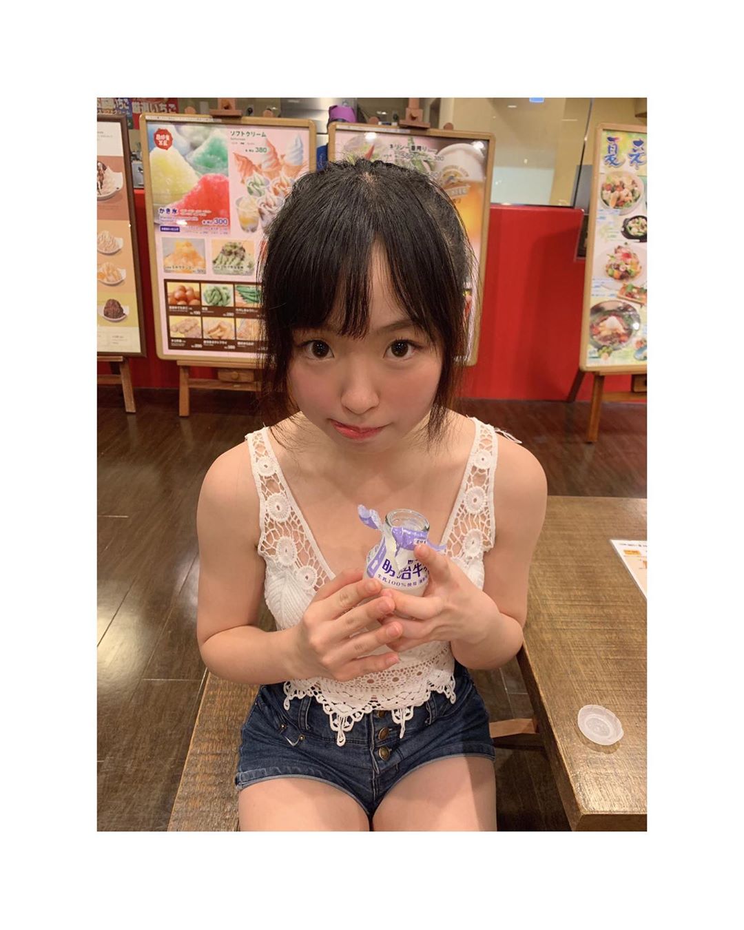  溫泉後的牛奶妹